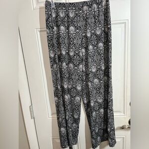 Sunny Leigh Wide Leg Patterned Pants Size Large